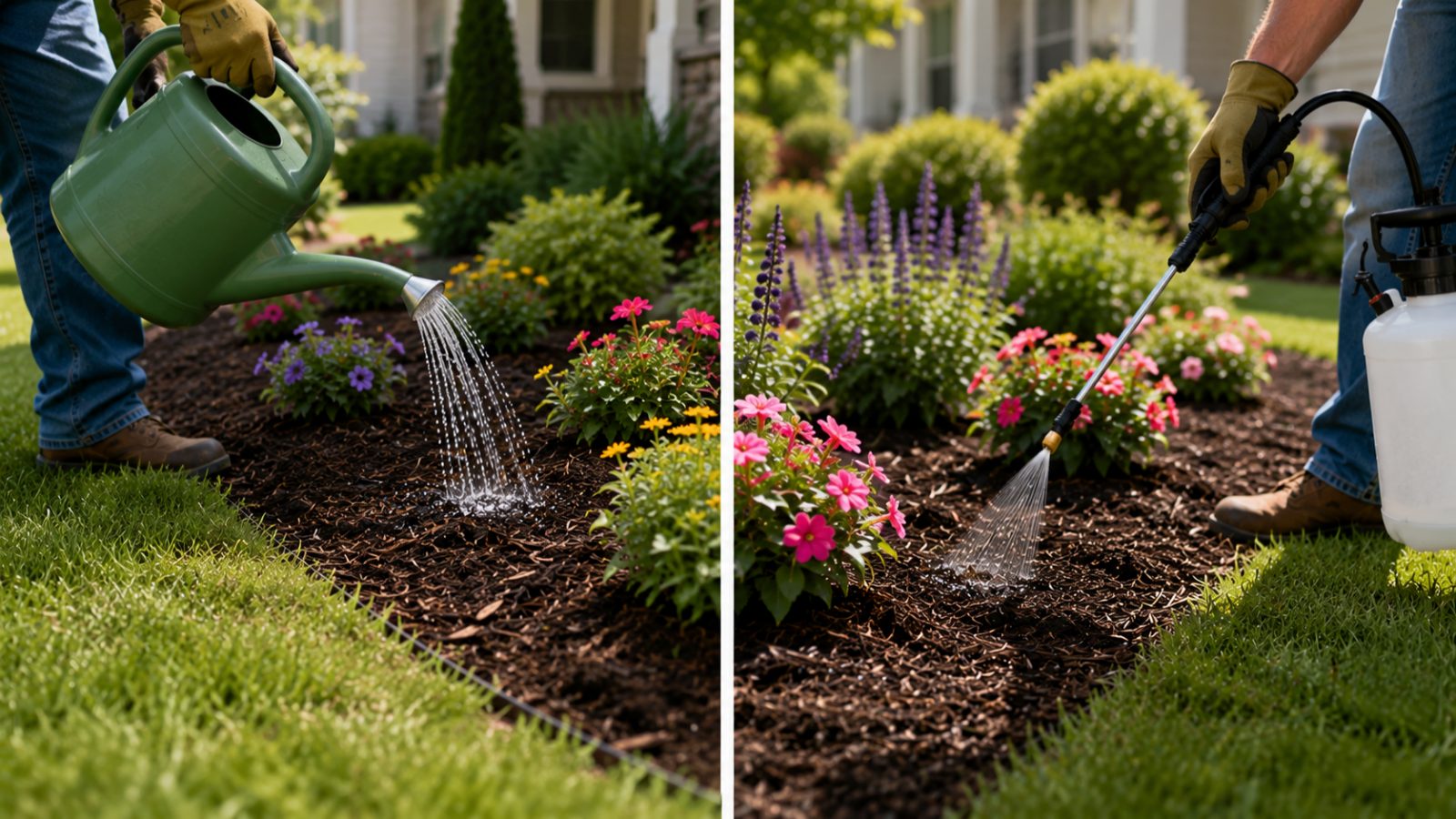 Sprayer vs. Pouring: Best Way to Apply Rock Glue or Mulch Glue?