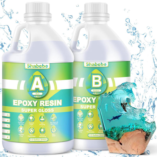 Epoxy Resin, 1 Gallon Maximum 1.5 Inch Deep Pour Epoxy Resin Kit
