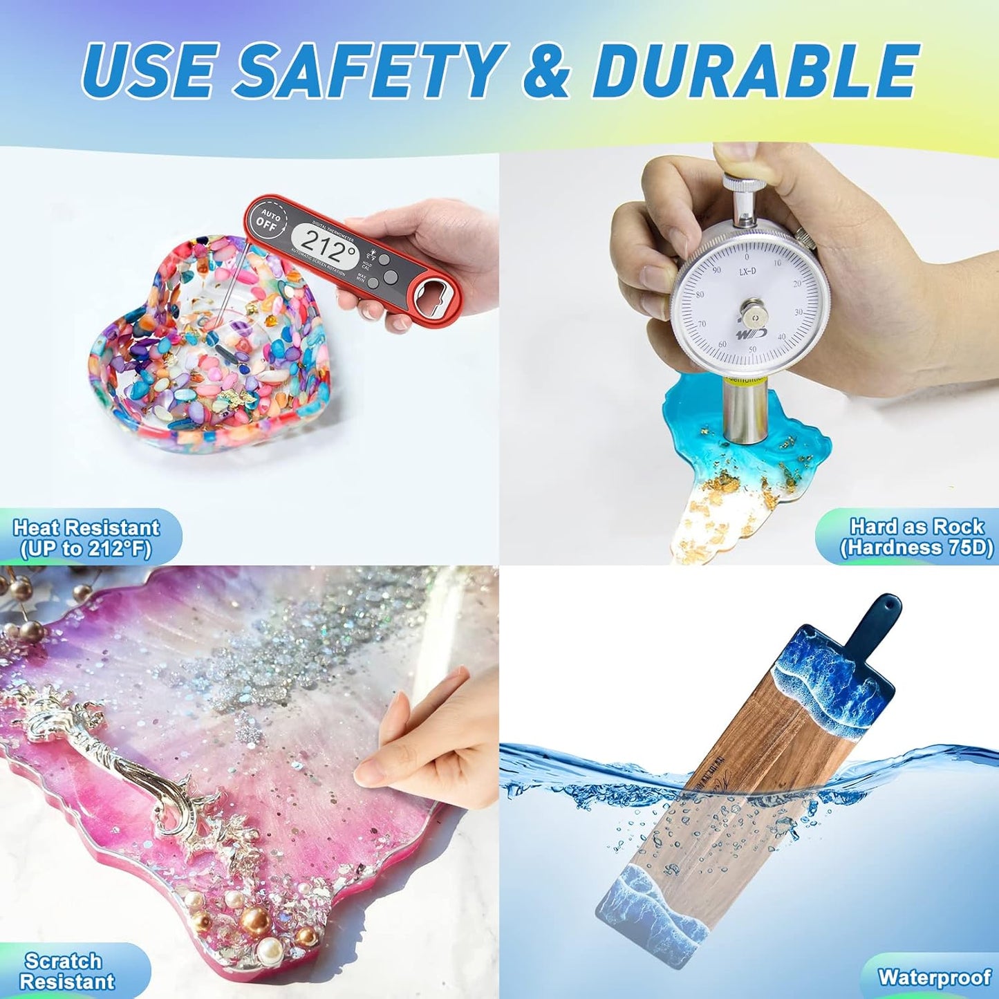 Epoxy Resin, 1 Gallon Maximum 1.5 Inch Deep Pour Epoxy Resin Kit