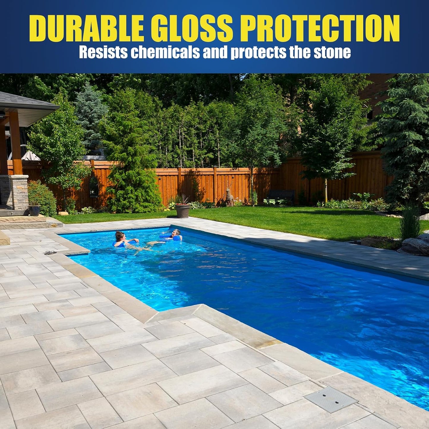Super Wet Look Stone Sealer-1 Gallon, Durable & Long-Lasting Protection with High Gloss Finsh