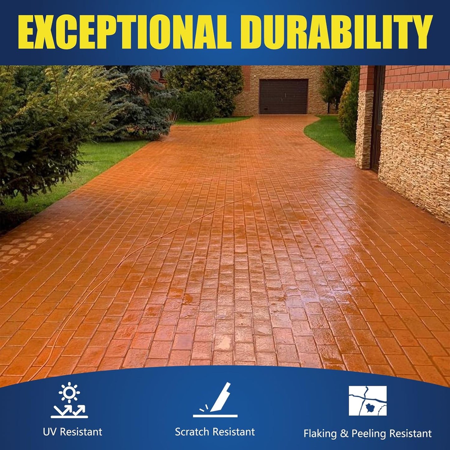 Super Wet Look Stone Sealer-1 Gallon, Durable & Long-Lasting Protection with High Gloss Finsh