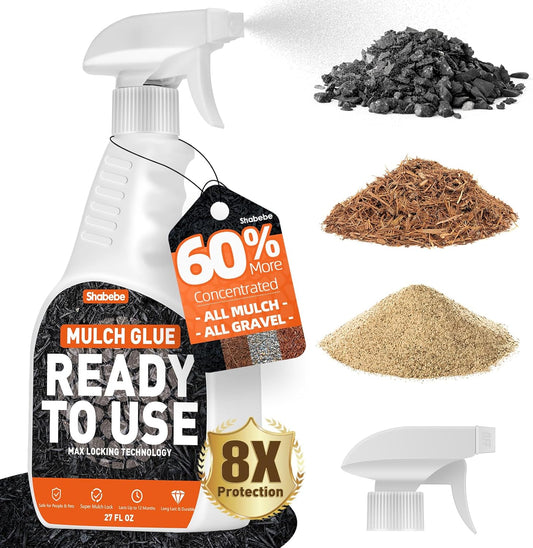 Mulch Glue with Sprayer -Ready to Use Binder for Landscaping 27oz