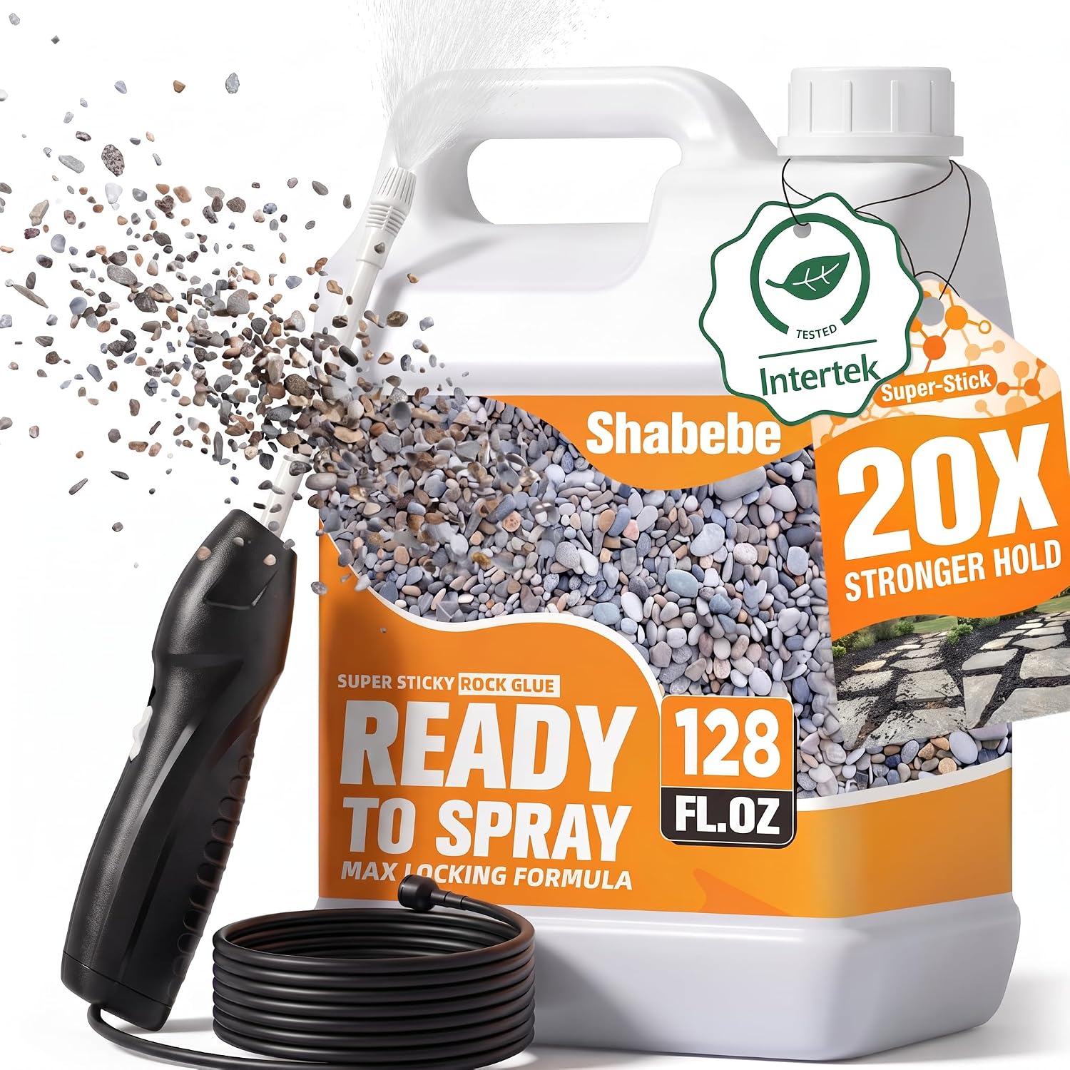 Shabebe Rock Glue 1 Gallon Ready to Use + Electric Sprayer Kit