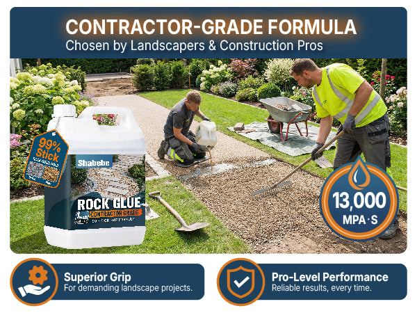 Shabebe Rock Glue Pro gravel stabilizer for high-traffic walkways
