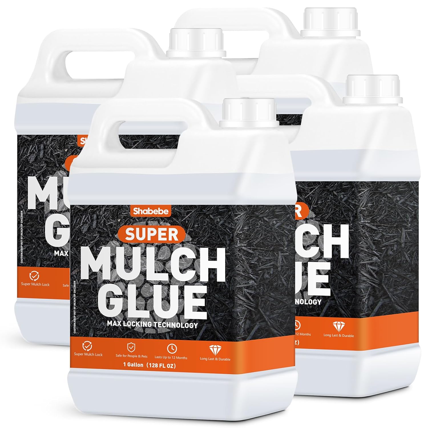 Shabebe Mulch Glue 4 Gallon Concentrated - Max Locking Technology