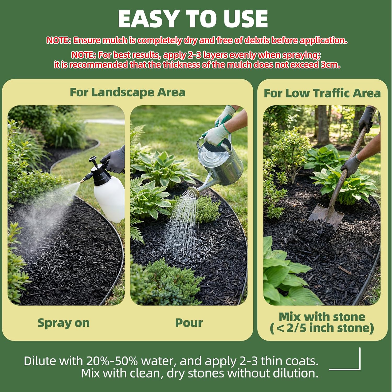 Shabebe Mulch Glue 1 Gallon Concentrated + Electric Sprayer Kit