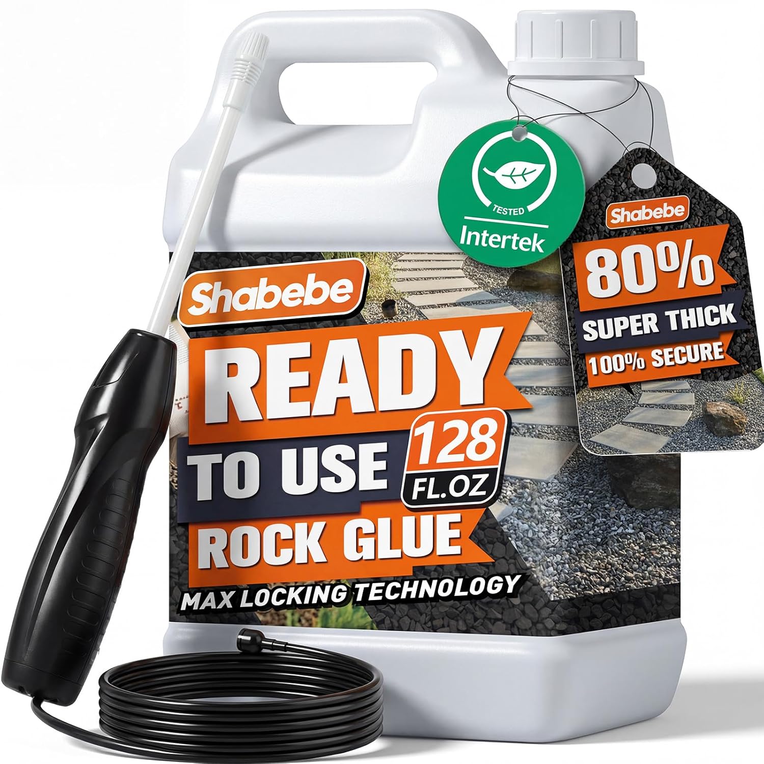 Shabebe Ready to Use Rock Glue 1 Gallon+ Electric Sprayer Kit