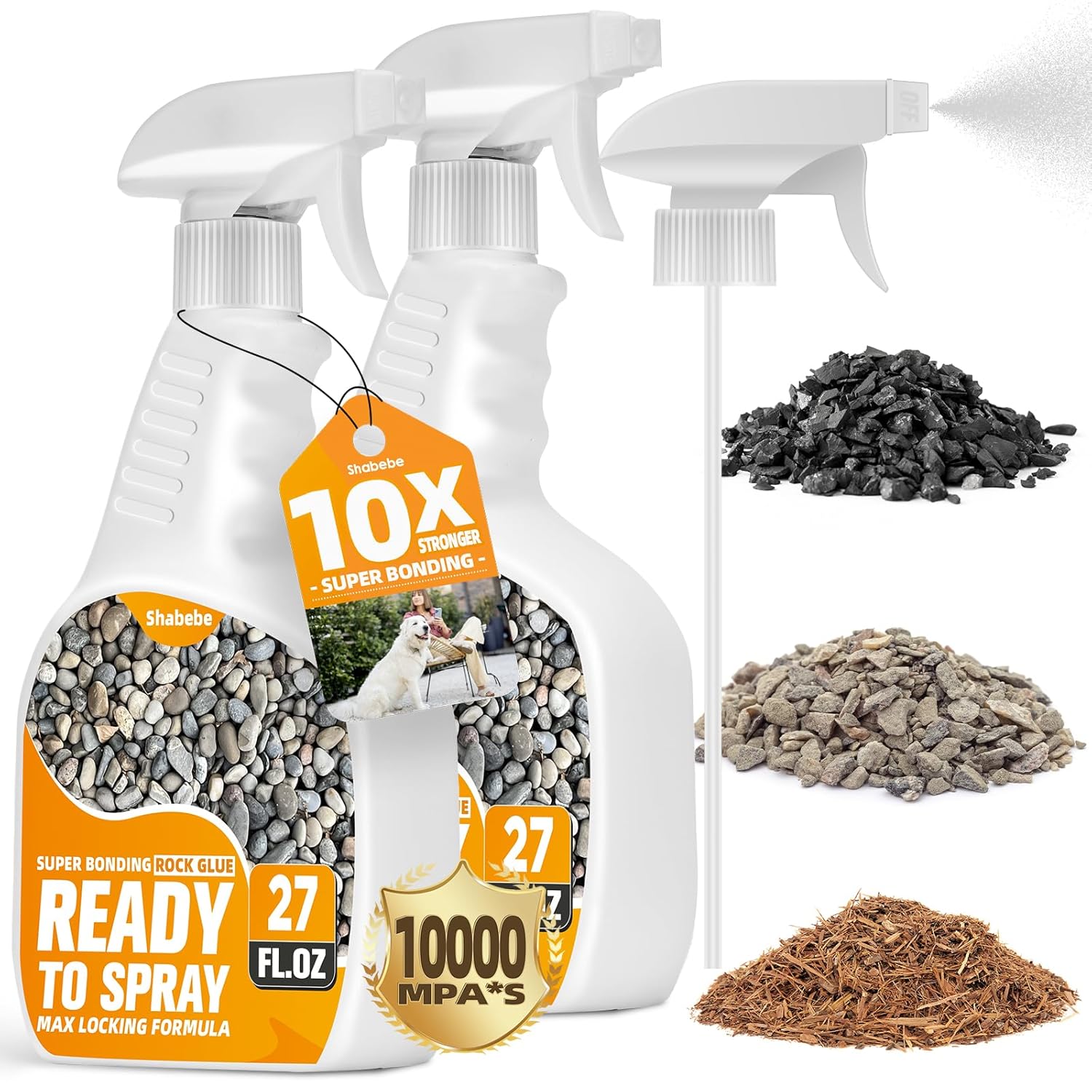 Shabebe Rock Glue Spray 27 fl oz (2-Pack) - Ready to Use