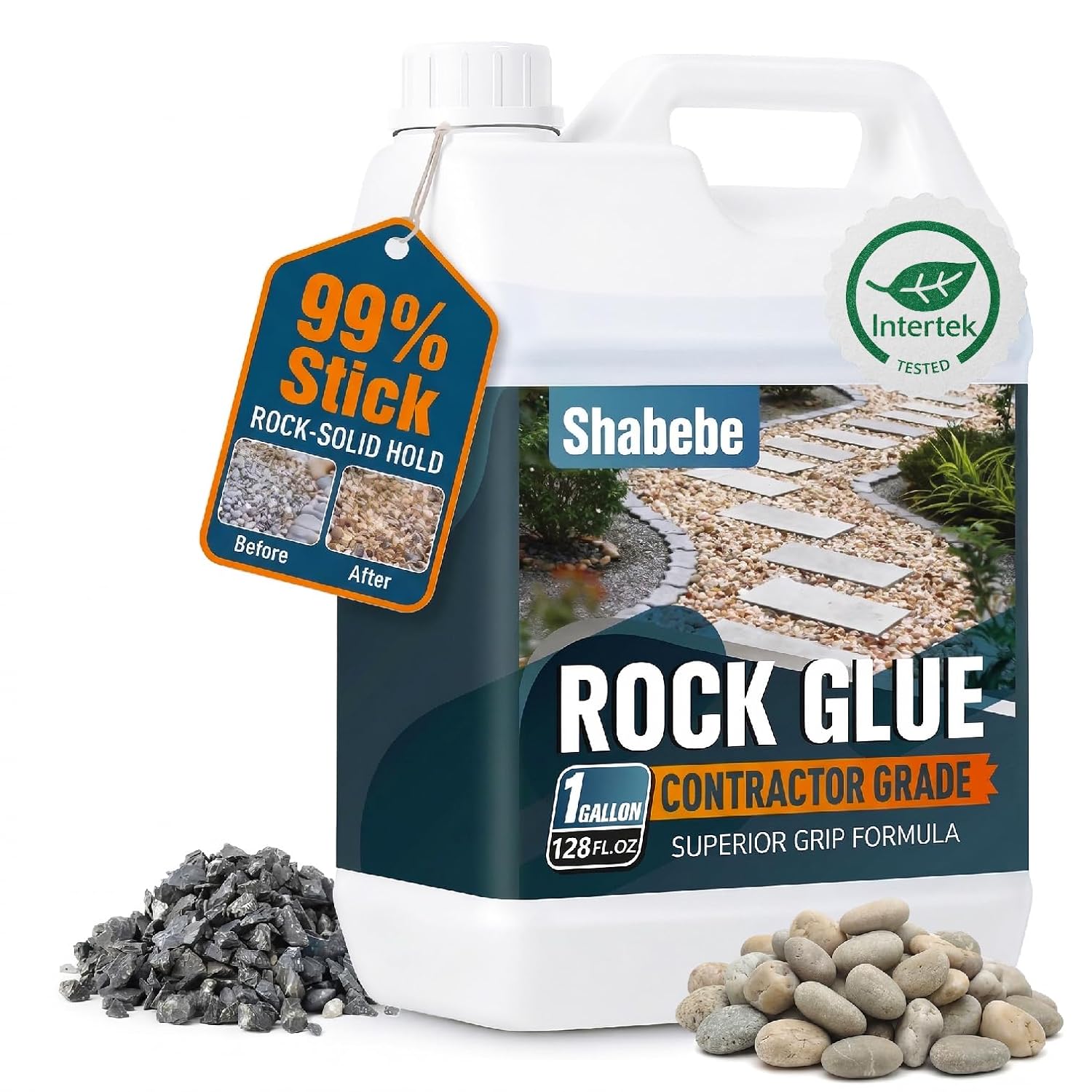Shabebe Rock Glue Pro for High-Traffic Walkways - 1 Gallon Concentrated