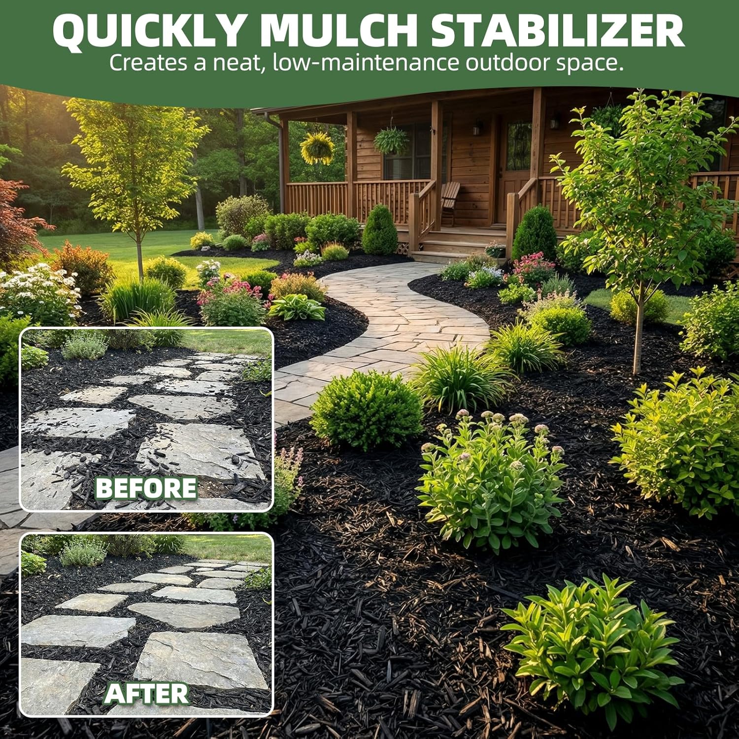 Shabebe Mulch Glue 2 Gallon Concentrated - Super Thick Super Stick