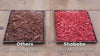 A high-pressure power washer test comparing Shabebe mulch glue and a competitor. Shabebe keeps the mulch locked in place with zero movement, while the competitor's mulch loses its hold and washes away.